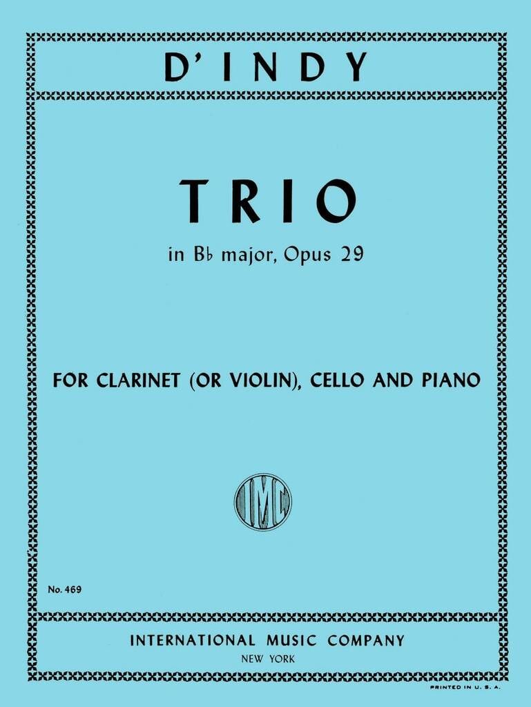 Trio Si B Op. 29 Cl(Vn), Vc E Pf